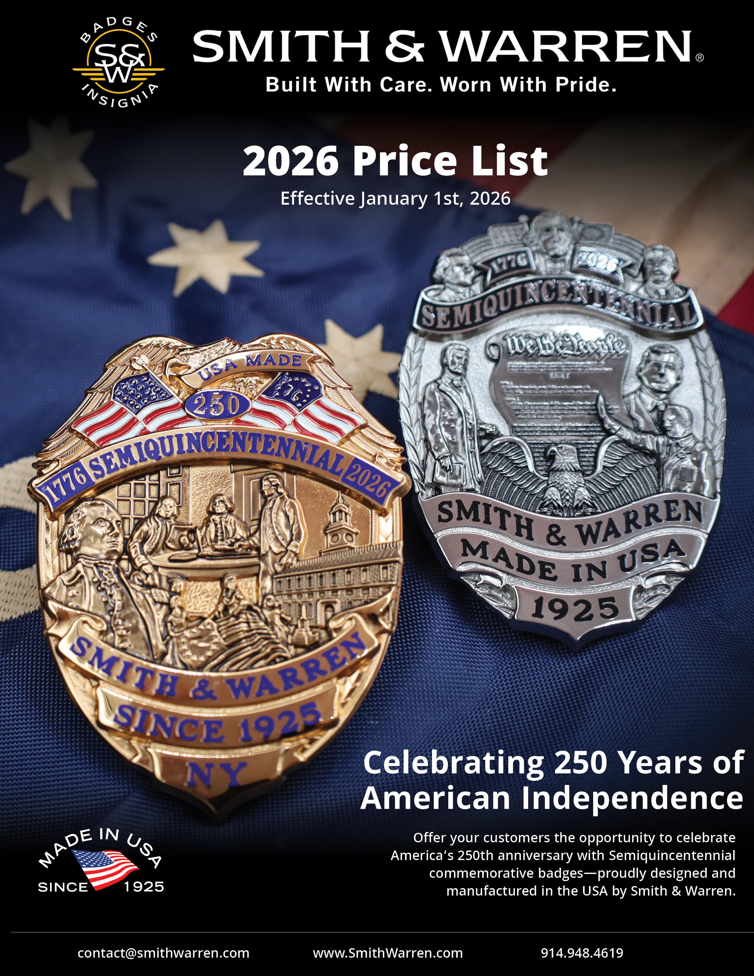 Smith & Warren 2026 Pricelist
