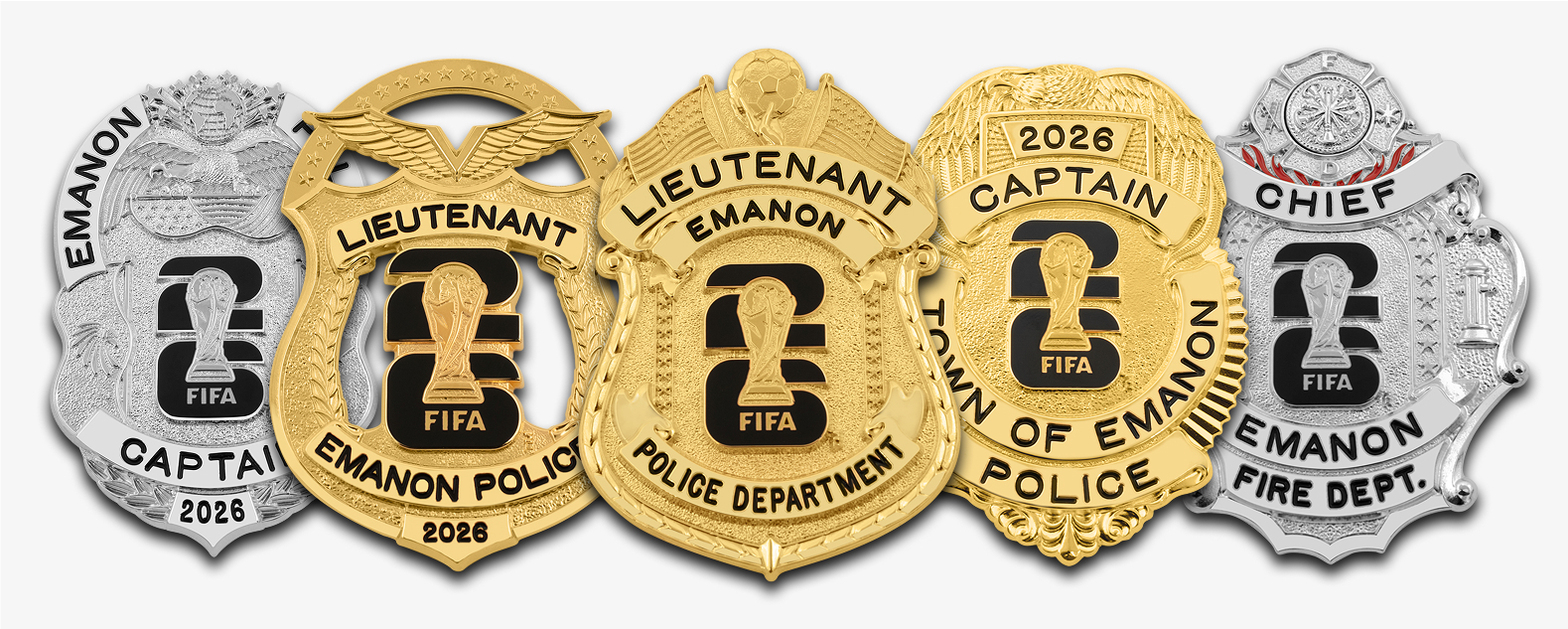Collection of Smith and Warren FIFA World Cup Public Safety Badges
