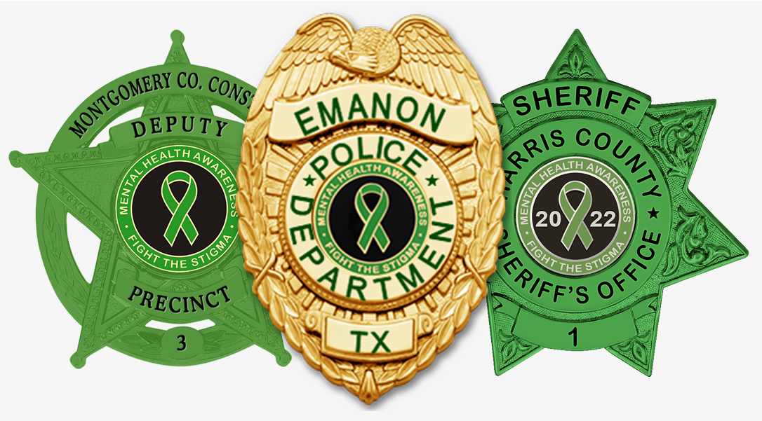 Mental Health green awareness badges by Smith & Warren