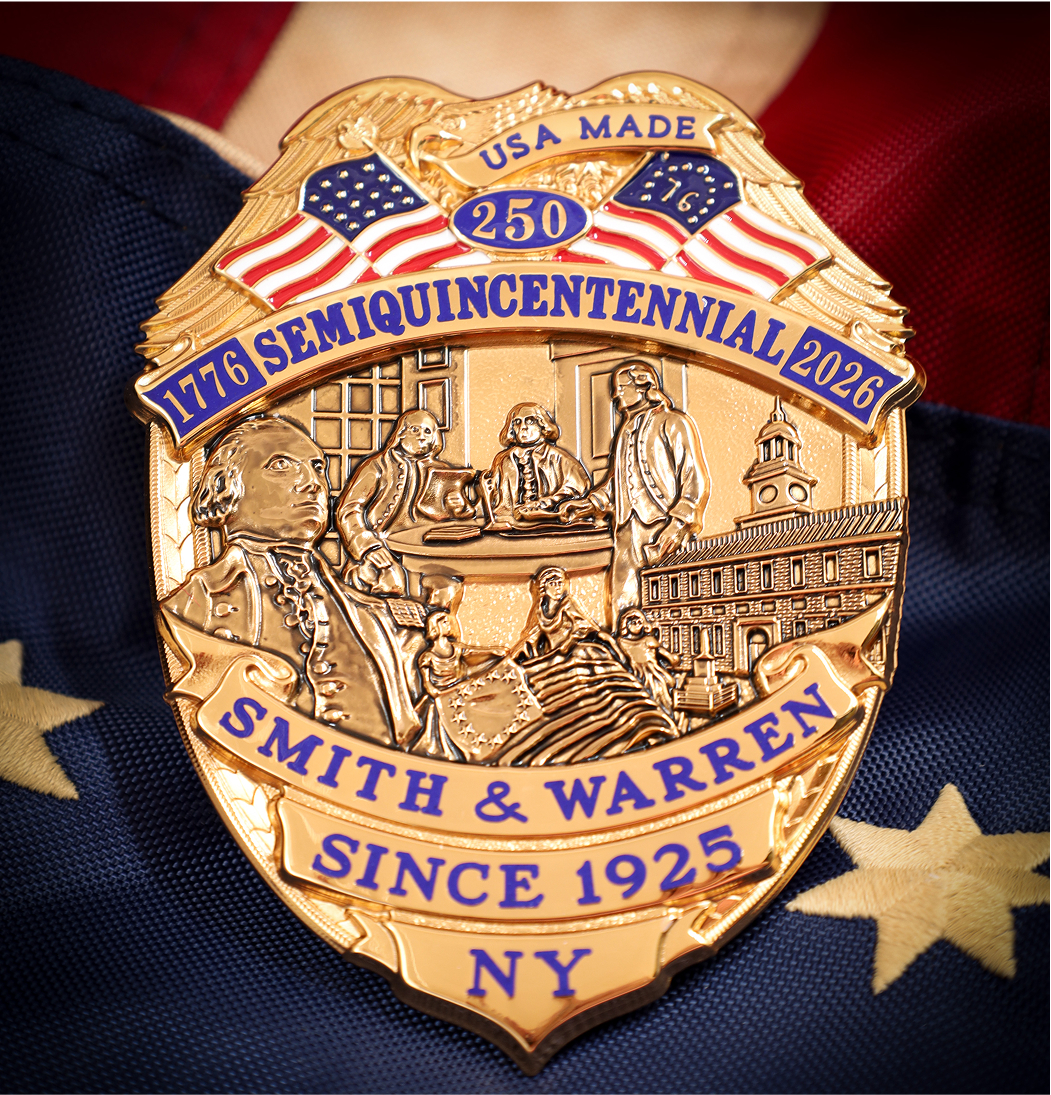 The Founding America 250th semiquincentennial police badge